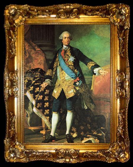 framed  Louis Michel van Loo Portrait of Louis XV, ta009-2